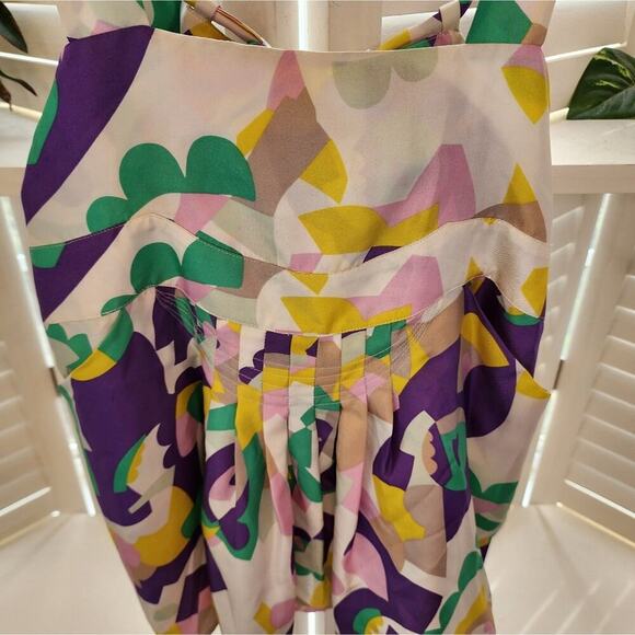 SEE BY CHLOE 100 % SILK  GEOMETRIC BLOUSE SIZE 2 - Picture 4 of 6
